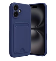 Newface Apple iPhone 16 Kılıf Kelvin Kartvizitli Silikon - Lacivert