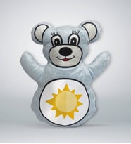 BK Gift Güneş Tasarımlı Mavi Ayıcık Yastık-1