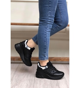 Flet 301 Siyah Kadın Spor Sneaker