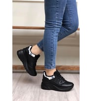 Flet 301 Siyah Kadın Spor Sneaker