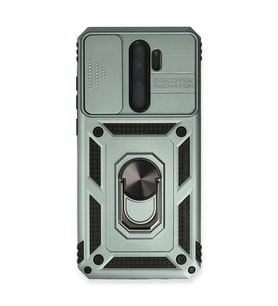 Xiaomi Redmi Note 8 Pro Kılıf Pars Lens Yüzüklü Silikon - Yeşil