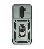 Xiaomi Redmi Note 8 Pro Kılıf Pars Lens Yüzüklü Silikon - Yeşil
