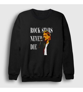Presmono Unisex Siyah Never Nirvana Kurt Cobain Sweatshirt 35787tt