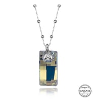 Swarovski Crystal Taşlı Top Zincir Baget Gümüş Kadın Kolye