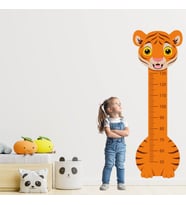 Sevimli Safari Hayvanları Çocuk Boy Ölçer Duvar Stickerı - Bebek ve Çocuk Odası Boy Cetveli Etiketi
