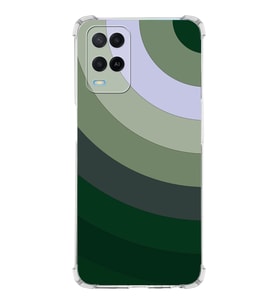PrintiFy Oppo A54 Uyumlu Köşe Korumalı Renk Cümbüşü C Tasarımlı Şeffaf Silikon Kılıf