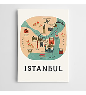 İstanbul Suriçi Modern Sanat Kanvas Tablo