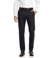 Erkek Regular Fit Çizgili  Kumaş Pantolon Likra Kumaş BGL-ST05037 (Siyah)