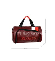 GALB Leather Bordo Silindir Spor Canta Telefon ve Cuzdan Gozlu 28L SC-11-0005 1.KALITE Full Astar