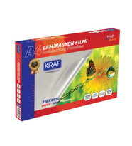 LAMİNASYON FİLMİ PARLAK A4 125MIC 100LÜ 