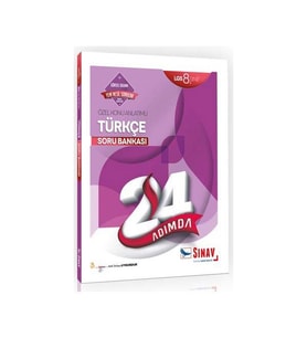 Sınav Yayınları 8. Sınıf Türkçe 24 Adımda Soru Bankası