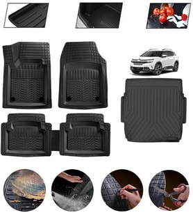 Citroen C5 Aircross Ust Kısım 2017-2025 Uyumlu Paspas Araca Özel Bagaj Havuzu MBS Siyah