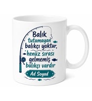 Balıkçı Jargonu Yazılı Komik Kupa Bardak Balıkçılara Özel Hediye