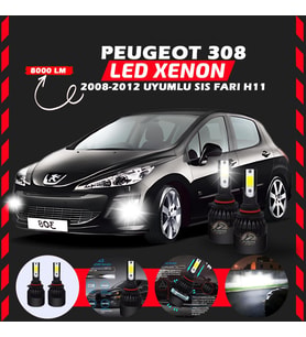 Peugeot 308 2008-2012 Sis Farı Uyumlu Şimşek Etkili Led Xenon Light Series H1