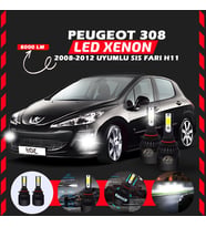 Peugeot 308 2008-2012 Sis Farı Uyumlu Şimşek Etkili Led Xenon Light Series H1