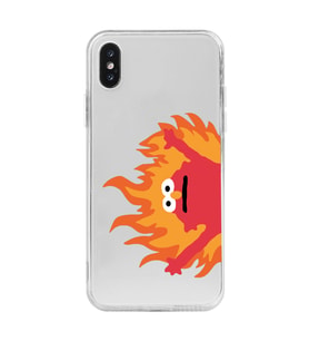Iphone X ve XS Uyumlu Elmo Tasarımlı Şeffaf Telefon Kılıfı