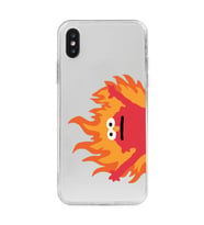 Iphone X ve XS Uyumlu Elmo Tasarımlı Şeffaf Telefon Kılıfı