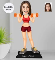 Kişiye Özel Fitness Kadın Ahşap Eco Biblo -1