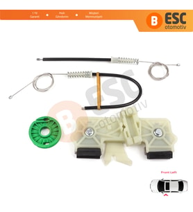 Ford Fiesta MK5 JH JD BE256 2001-2008 4/5 Kapı 2S61A23201 İçin Ön Sol Kapı Cam Kriko Tamir Seti