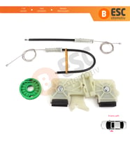 Ford Fiesta MK5 JH JD BE256 2001-2008 4/5 Kapı 2S61A23201 İçin Ön Sol Kapı Cam Kriko Tamir Seti