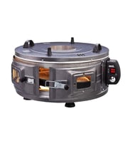 GROSS YUVARLAK DAVUL FIRIN STANDART AYARLANABİLİR TERMOSTAT = 50°C-320°C 1300W - 53CM ALÜMİNYUM TEPSİ ÖN - ÜST GÖZETLEME CAMI