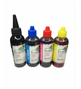 Hp Tanklı Yazıcılar Için Uyumlu Muadil Mürekkep 4 Renk 4x100 Ml  (Siyah)