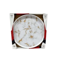 Desenli 40 cm Yuvarlak Melamin Tepsi