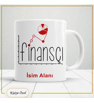Finansçılara Özel İsim Yazılabilir Kupa Bardak – Kişiye Özel Meslek Temalı Hediye-124