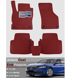 SKODA SUPER B (2024-2025)Uyumlu EVA Paspas Tam Set–Oto Paspas,Araca Özel,Kolay Montaj