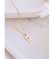 Kişiye Özel 925 Ayar Gümüş Minimalist Yarasa Figürlü Kolye (Gold)