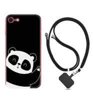 Apple iPhone 5 6 7 8 Plus Se XR Kılıf Boyun Askılı Silikon Bay Bay Panda 1784
