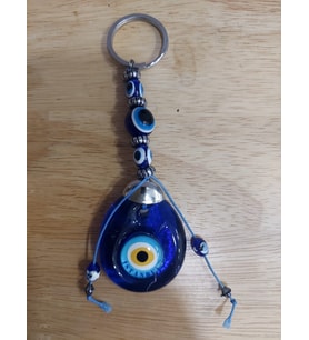 Nazarlık Nazar Boncuklu Araba Anahtarlık Cam Metal İpli Muranomsu Süs 1 Adet B955726