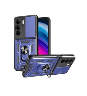 Newface Realme C75 4G Kılıf Pars Lens Yüzüklü Silikon - Lacivert