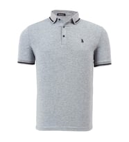T8586 DEWBERRY ERKEK POLO YAKA T-SHIRT-AÇIK GRİ