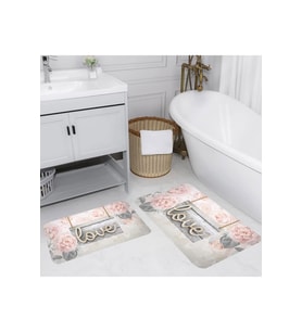 Eliana Home Baskılı 2'li Banyo Paspas Takımı RVG5056