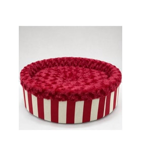 Kırmızı Peluş Simit Yatak 50x50x15cm, Rahat ve Şık Uyku Konforu