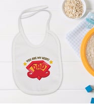 BK Kids You Are My Hero Dad Tasarımlı Bebek Mama Önlüğü - Model 1
