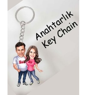 Kişiye Özel Anahtarlık - Karikatür Anahtarlık
