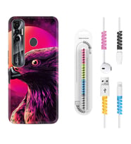 Tecno Spark 6 6 Go 8C 8 Pro 7 7 Pro Kılıf Kablo Koruma Spiral Silikon Red Eagle 1752