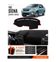 FIAT SİENA (2005-2012) Uyumlu Torpido Örtüsü Torpido Kılıfı - Siyah