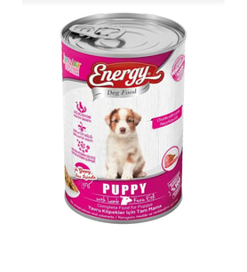 CAT FOOD ENERGY Kuzu Etli Islak Yavru Köpek Maması 400 gr x 12 Adet