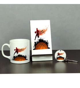 Basketbol Hakemi Üçlü Set (Kupa + Telefon Standı + Anahtarlık)