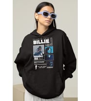Billie Eilish Hit Me Hard And Soft Baskılı Unisex Oversize Şarkıcı Hoodie