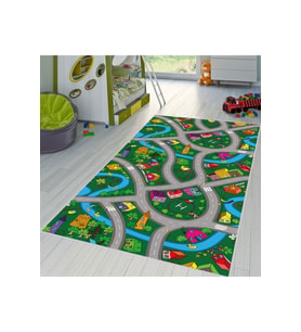 Eliana Home Baskılı, Yıkanabilir Kaymaz Taban Çocuk Halısı LNA4006 100x150 cm (Yeşil)