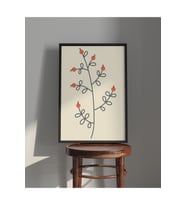 Tablo  Ahşap Çerçeveli Tablo  Çerçeveli Poster  Bitki ve Çiçek Temalı Tablo, Soyut,Minimal Tablo (Karışık)