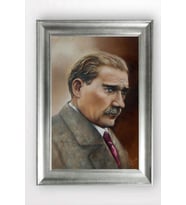 Gümüş Çerçeveli Atatürk Tablo cv609