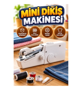 Taşınabilir Mini El Tipi Dikiş Makinesi – Pilli Pratik Tamir Seti