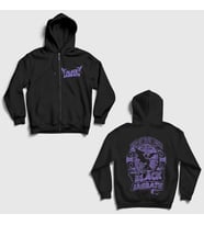 Presmono Unisex Siyah Lord Of This World Black Sabbath Sırt Baskılı Fermuarlı Kapüşonlu Sweatshirt 517163tt