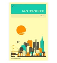 San Francısco Seyahat Afişi Tablo Ahşap Poster Dekoratif