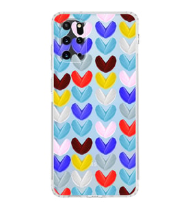 PrintiFy Samsung Galaxy S20 Plus ile Uyumlu 1mm Slim Fit Water Color 1 Baskılı Şeffaf  Kılıf